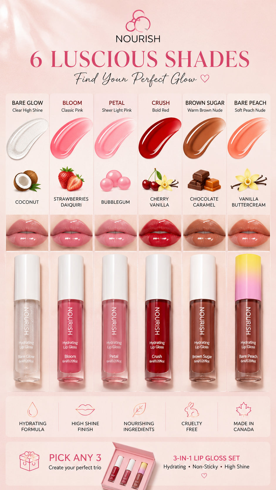 LIP GLOSS BOX SET OF 3 image 3