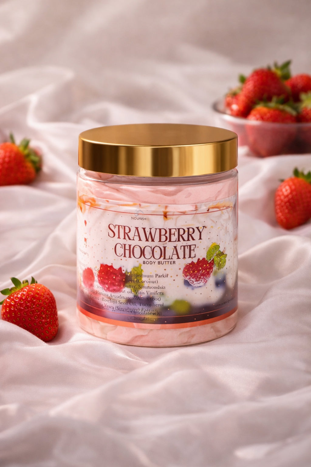 Tallow body bomb/butter - Strawberry chocolate  image 0