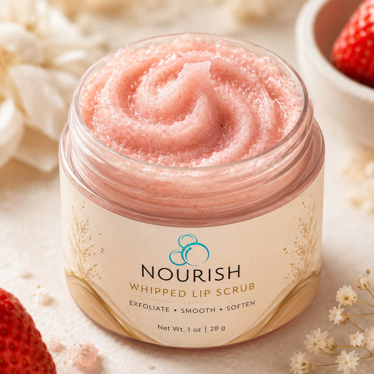 Nourish wipped lip Polish- Strawberry