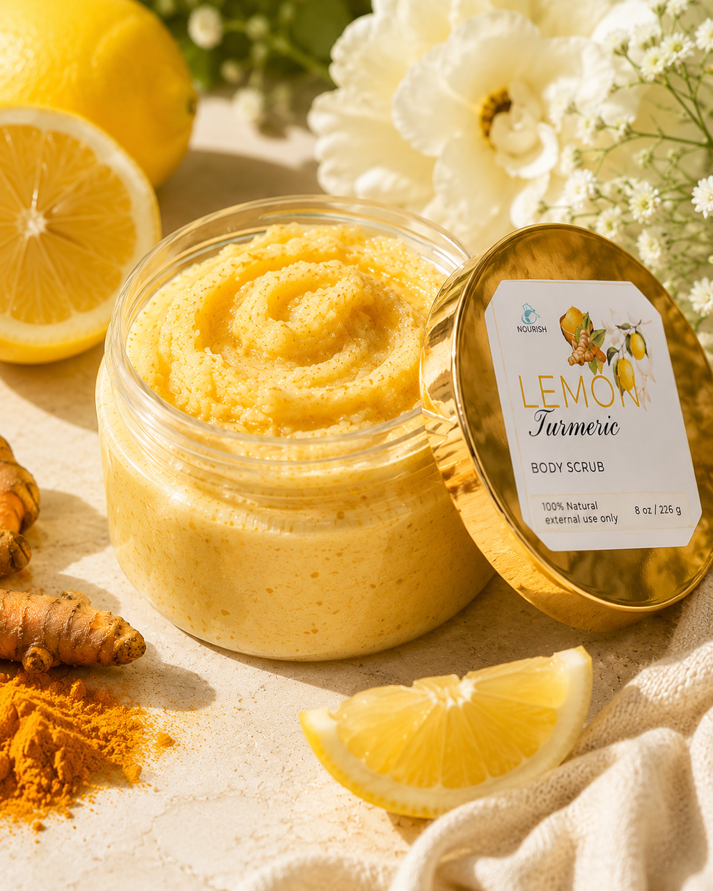 Lemon Turmeric Body Scrub