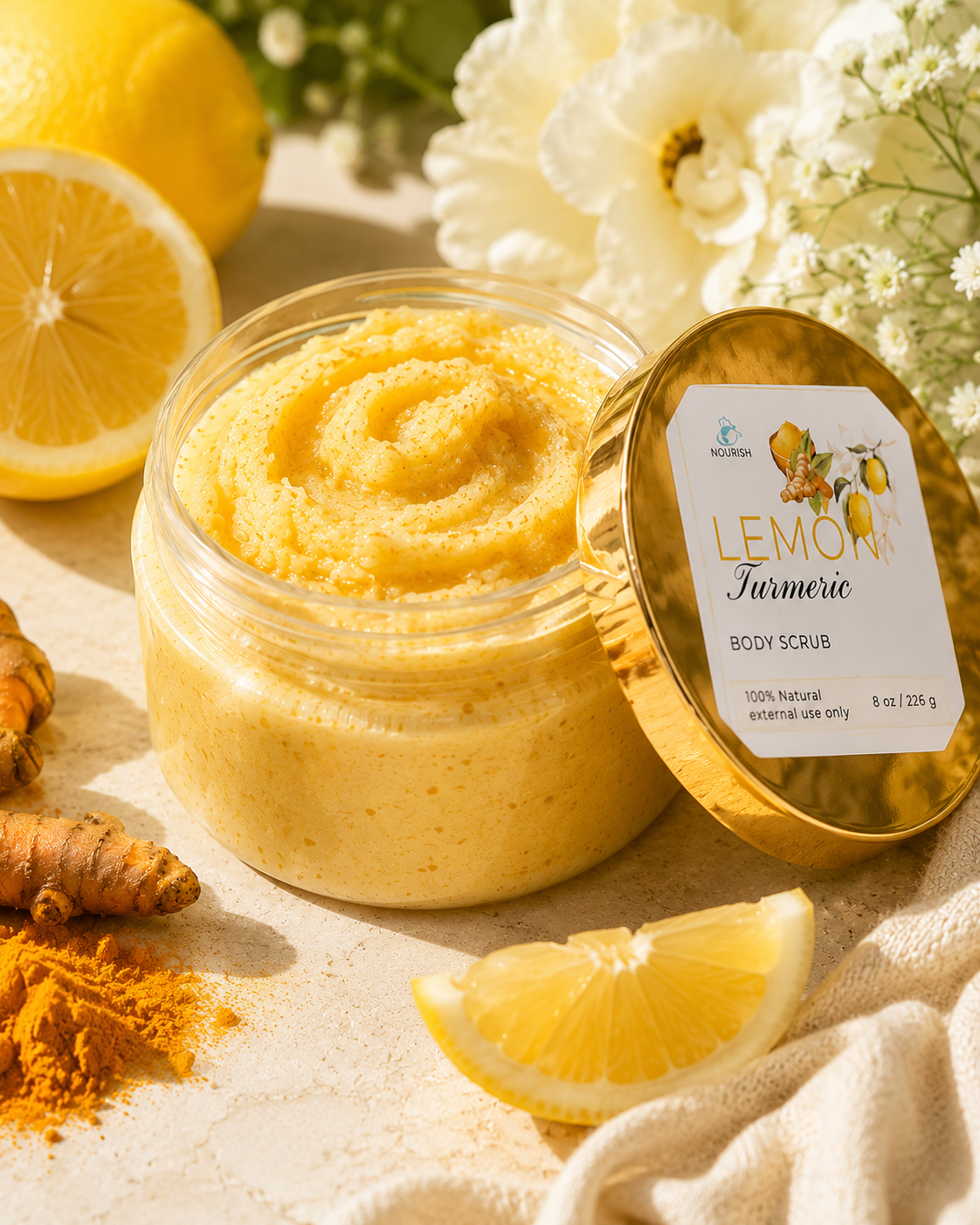 Lemon Turmeric Body Scrub