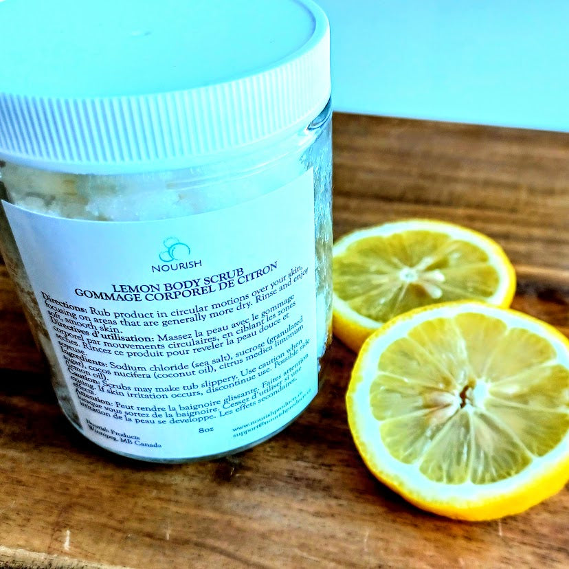 Natural Lemon Essential Oil Body Scrub